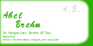 abel brehm business card